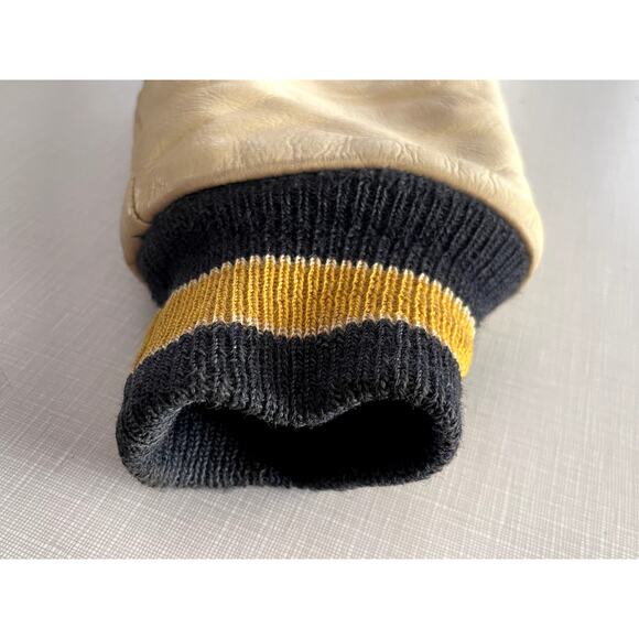 Ripon Award Letterman Jacket Sz S/M Blue Wool Leather Vintage 80s Varsity Lined - Picture 8 of 16